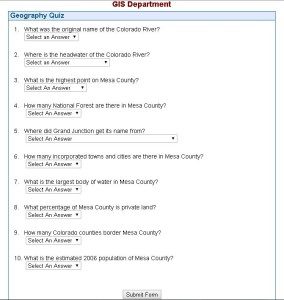Old Mesa County quiz app.