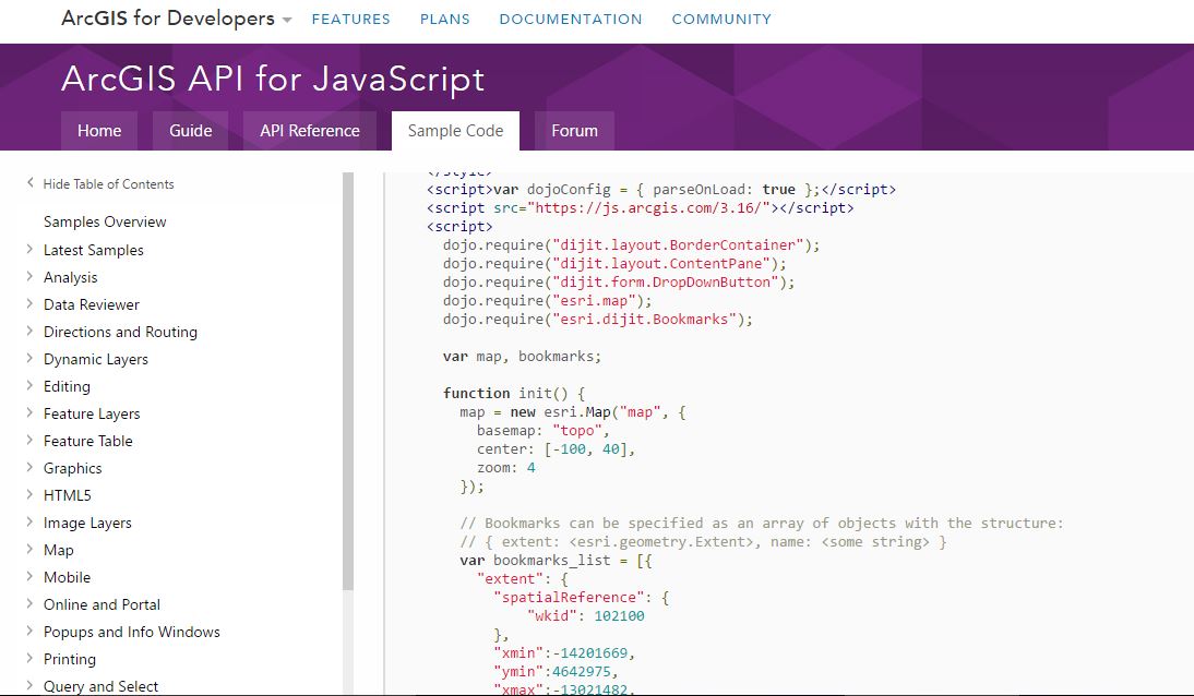 Please update old esri javascript api samples ryan davison
